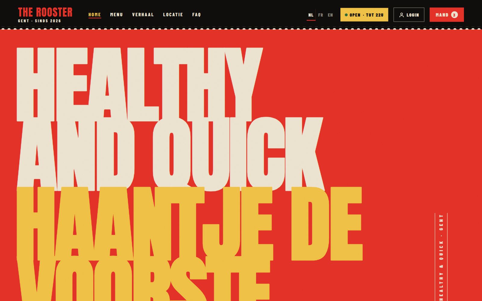 Homepagina van The Rooster, Gent